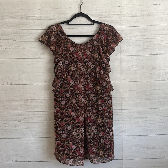 BCBGeneration Floral Ruffle Boho Dress | SIZE S - Picture 3 of 8
